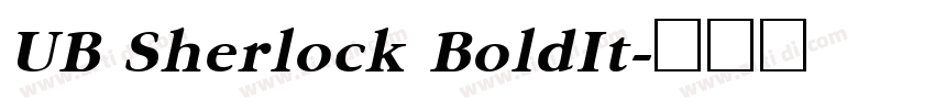 UB Sherlock BoldIt字体转换